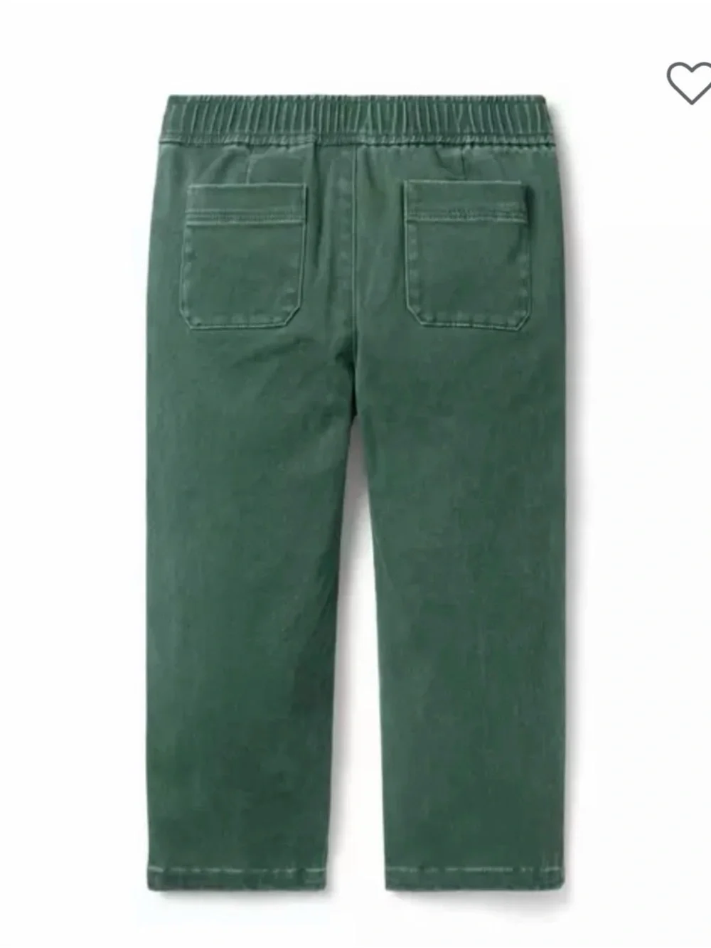 Janie and Jack Forest Green Pull-On Cotton Pants